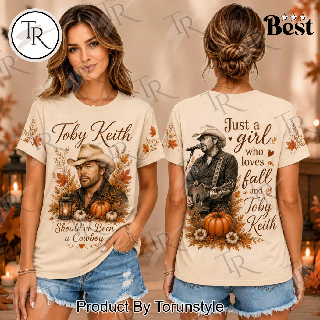 Toby Keith Should've Been A Cowboy Autumn Harvest Pumpkin Country Music Fan Graphic T-Shirt Toby Keith Should've Been A Cowboy Autumn Harvest Pumpkin Country Music Fan Graphic T-Shirt