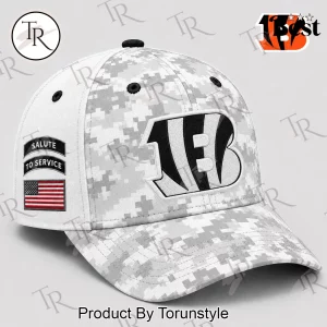 Cincinnati Bengals Salute to Service White Digital Camo Military Appreciation Baseball Cap