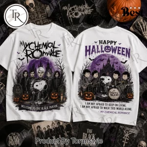 Snoopy x My Chemical Romance Black Parade Halloween Spooky Graphic T-Shirt
