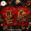 Rat Fink Spooky Season Halloween Witch Hat Red Double-Sided Graphic T-Shirt Rat Fink Spooky Season Halloween Witch Hat Red Double-Sided Graphic T-Shirt