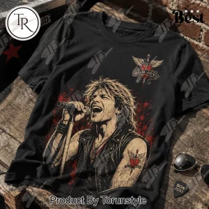 Bon Jovi First Generation Fan Vintage Rock Band Graphic T-Shirt
