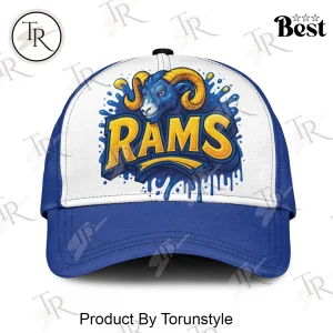 Los Angeles Rams Personalized Name Graffiti Drip Art Football Fan Baseball Cap