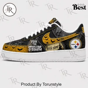 Pittsburgh Steelers Personalized Halloween Spooky Custom Name Air Force 1 Sneakers