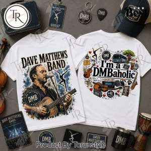 Dave Matthews Band DMBaholic Vintage Concert Graphic Double-Sided T-Shirt