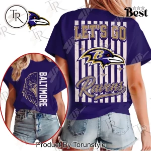 Baltimore Ravens NFL Let’s Go Victory Stripe Purple Game Day T-Shirt