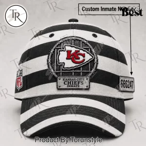 Kansas City Chiefs NFL Funny Inmate Custom Number Striped Cap