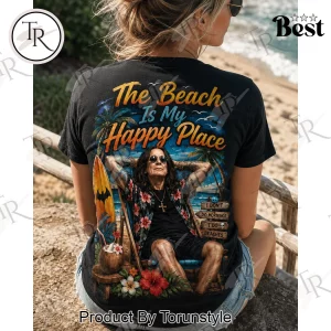 Ozzy Osbourne Retro Rocker Tropical Beach Paradise Graphic T-Shirt