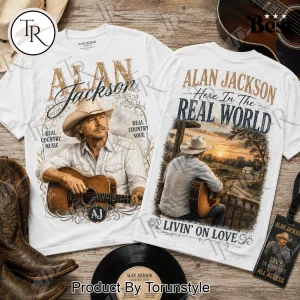 Alan Jackson Here In The Real World Vintage Country Music Double-Sided T-Shirt