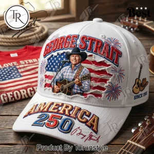 George Strait America 250 Patriotic Country Music Signature Baseball Cap George Strait America 250 Patriotic Country Music Signature Baseball Cap