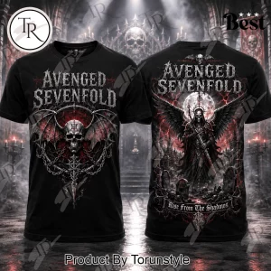 Avenged Sevenfold Gothic Reaper Rise From The Shadows Heavy Metal Band Graphic T-Shirt