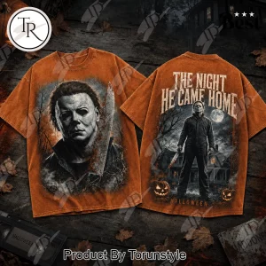 Michael Myers Halloween The Night He Came Home Vintage Washed Horror Movie Graphic T-Shirt