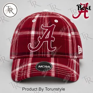 Alabama Crimson Tide NCAA Crimson Red Plaid Varsity Baseball Cap