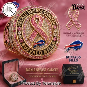 Buffalo Bills Tackle Breast Cancer Awareness Pink Ribbon Commemorative Ring