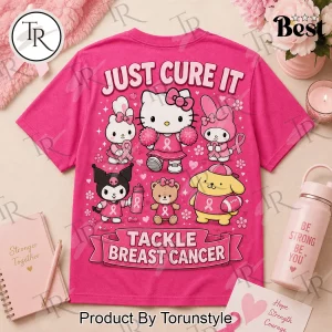 Hello Kitty and Friends Breast Cancer Awareness Pink Ribbon Graphic T-Shirt