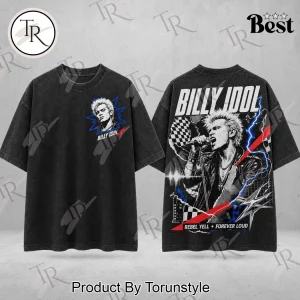 Billy Idol Rebel Yell Forever Loud Retro Punk Rock Graphic T-Shirt