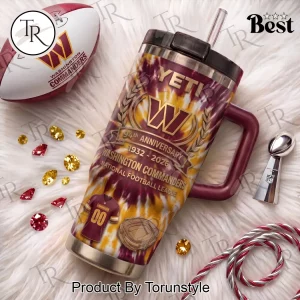 Washington Commanders 94th Anniversary Commemorative Tie-Dye 40oz Tumbler Washington Commanders 94th Anniversary Commemorative Tie-Dye 40oz Tumbler