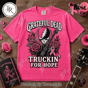 Grateful Dead Breast Cancer Awareness Pink Ribbon No One Fights Alone T-Shirt