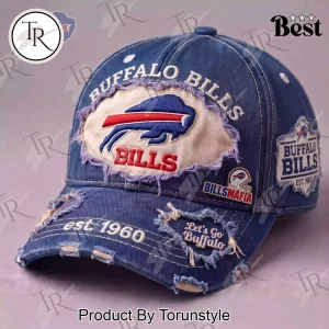 Buffalo Bills Bills Mafia Vintage Distressed Embroidered Baseball Cap