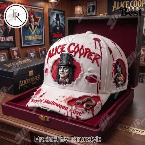 Alice Cooper Keepin Halloween Alive Premium 3D Embroidered Horror Rock Baseball Cap