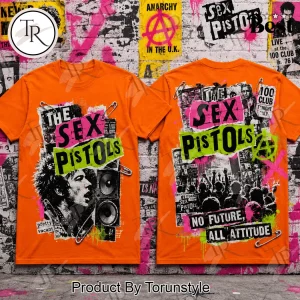 Sex Pistols No Future All Attitude Vintage Punk Rock Graphic T-Shirt Sex Pistols No Future All Attitude Vintage Punk Rock Graphic T-Shirt