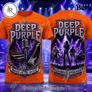 Deep Purple Smoke on the Water Classic Rock Band Graphic T-Shirt Deep Purple Smoke on the Water Classic Rock Band Graphic T-Shirt
