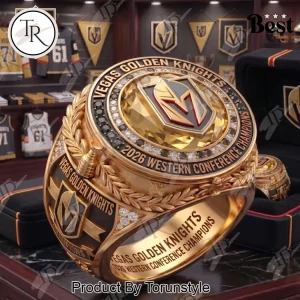 Vegas Golden Knights 2026 Western Conference Champions Commemorative Gold Replica Ring