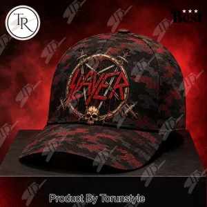 Slayer Heavy Metal Band Crimson Red Camouflage Adjustable Baseball Cap