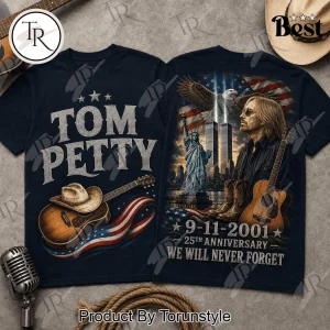 Tom Petty 9/11 Memorial Tribute 25th Anniversary Patriotic Graphic T-Shirt