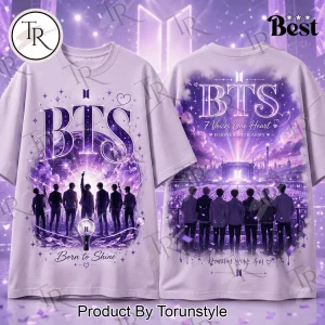 BTS Born to Shine 7 Voices One Heart Purple Concert Graphic T-Shirt