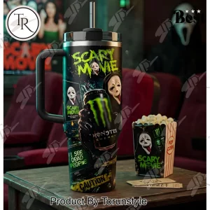 Scream Ghostface Monster Energy Spoof Premium Double Wall 40oz Tumbler