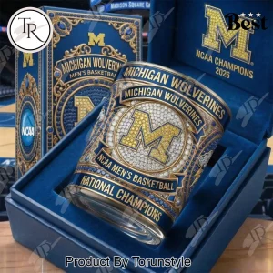 Michigan Wolverines Men’s Basketball National Champions Premium Crystal Encrusted Collectible Whiskey Glass Michigan Wolverines Men’s Basketball National Champions Premium Crystal Encrusted Collectible Whiskey Glass