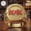 AC/DC High Voltage Rock Band Commemorative Gold Ruby Championship Ring AC/DC High Voltage Rock Band Commemorative Gold Ruby Championship Ring