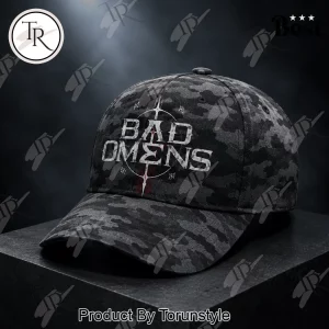 Bad Omens Band Dark Omen Graphic Black Camouflage Baseball Cap