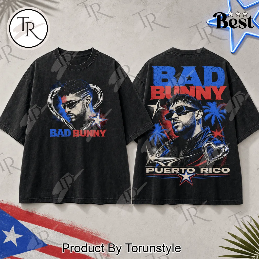 Bad Bunny Puerto Rico Benito Antonio Vintage Washed Graphic T-Shirt Bad Bunny Puerto Rico Benito Antonio Vintage Washed Graphic T-Shirt