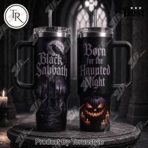 Black Sabbath Gothic Haunted Night Stainless Steel Insulated 40oz Tumbler