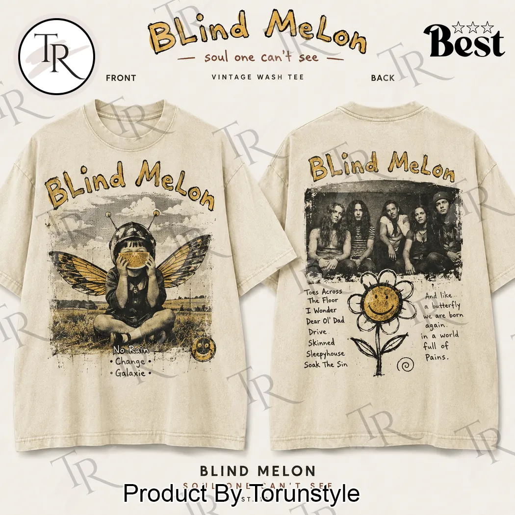 Blind Melon No Rain Bee Girl Vintage 90s Rock Band Graphic T-Shirt Blind Melon No Rain Bee Girl Vintage 90s Rock Band Graphic T-Shirt