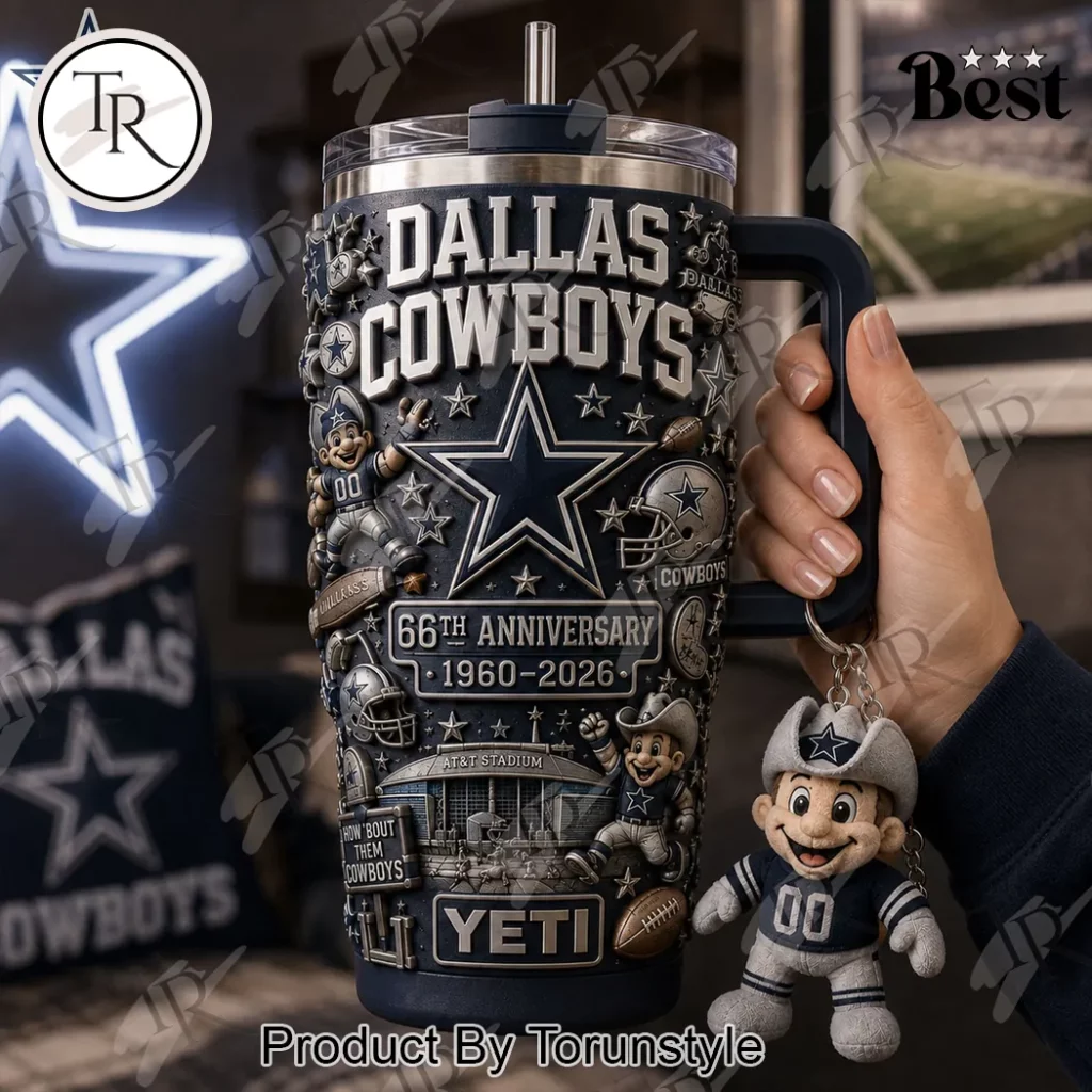 Dallas Cowboys 66th Anniversary 1960-2026 Commemorative 40oz Tumbler