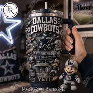 Dallas Cowboys 66th Anniversary 1960-2026 Commemorative 40oz Tumbler