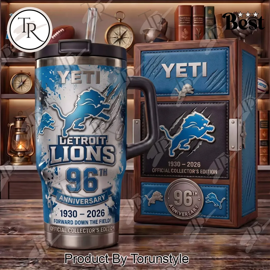 Detroit Lions 96th Anniversary 1930-2026 Official Collector’s Edition 40oz Tumbler Detroit Lions 96th Anniversary 1930-2026 Official Collector’s Edition 40oz Tumbler
