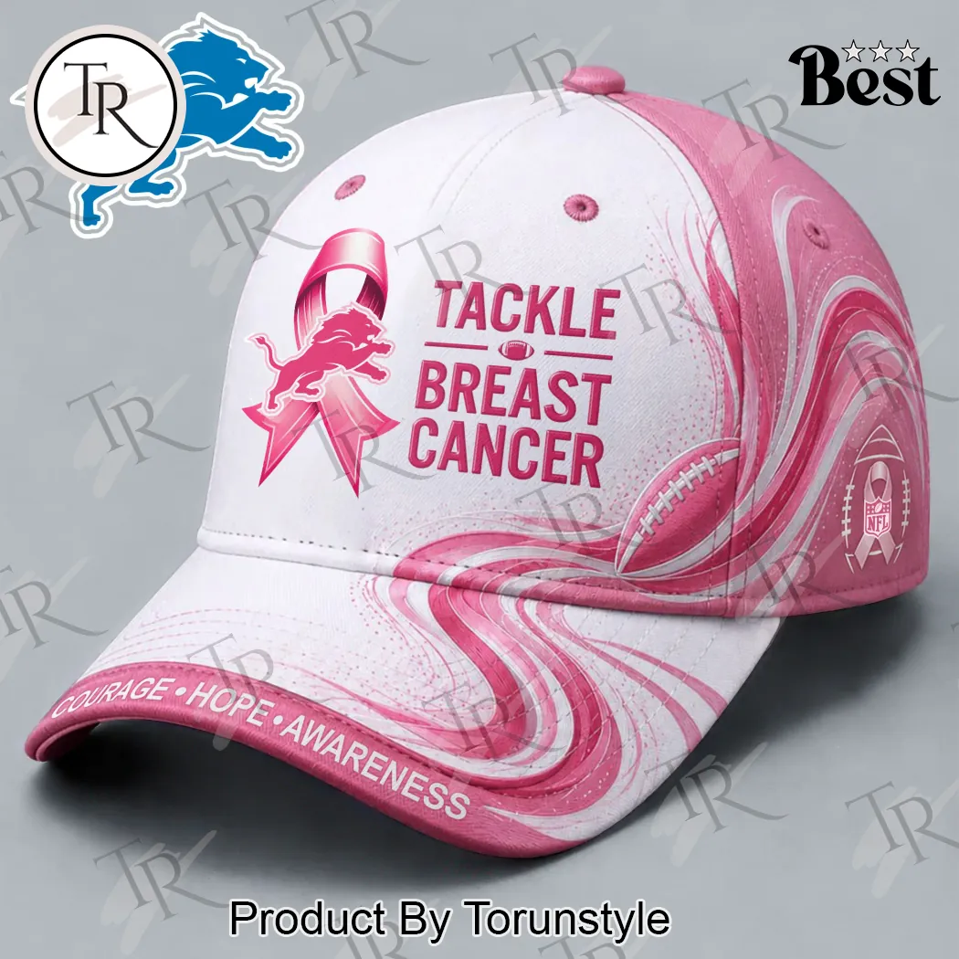 Detroit Lions NFL Breast Cancer Awareness Pink Ribbon Premium Baseball Cap Detroit Lions NFL Breast Cancer Awareness Pink Ribbon Premium Baseball Cap
