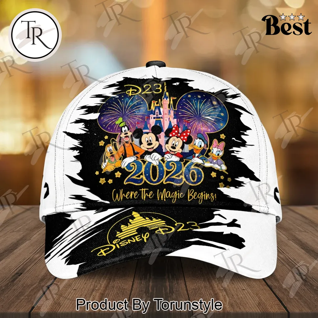 Disney D23 2026 Mickey and Friends Where The Magic Begins Commemorative Baseball Cap Disney D23 2026 Mickey and Friends Where The Magic Begins Commemorative Baseball Cap