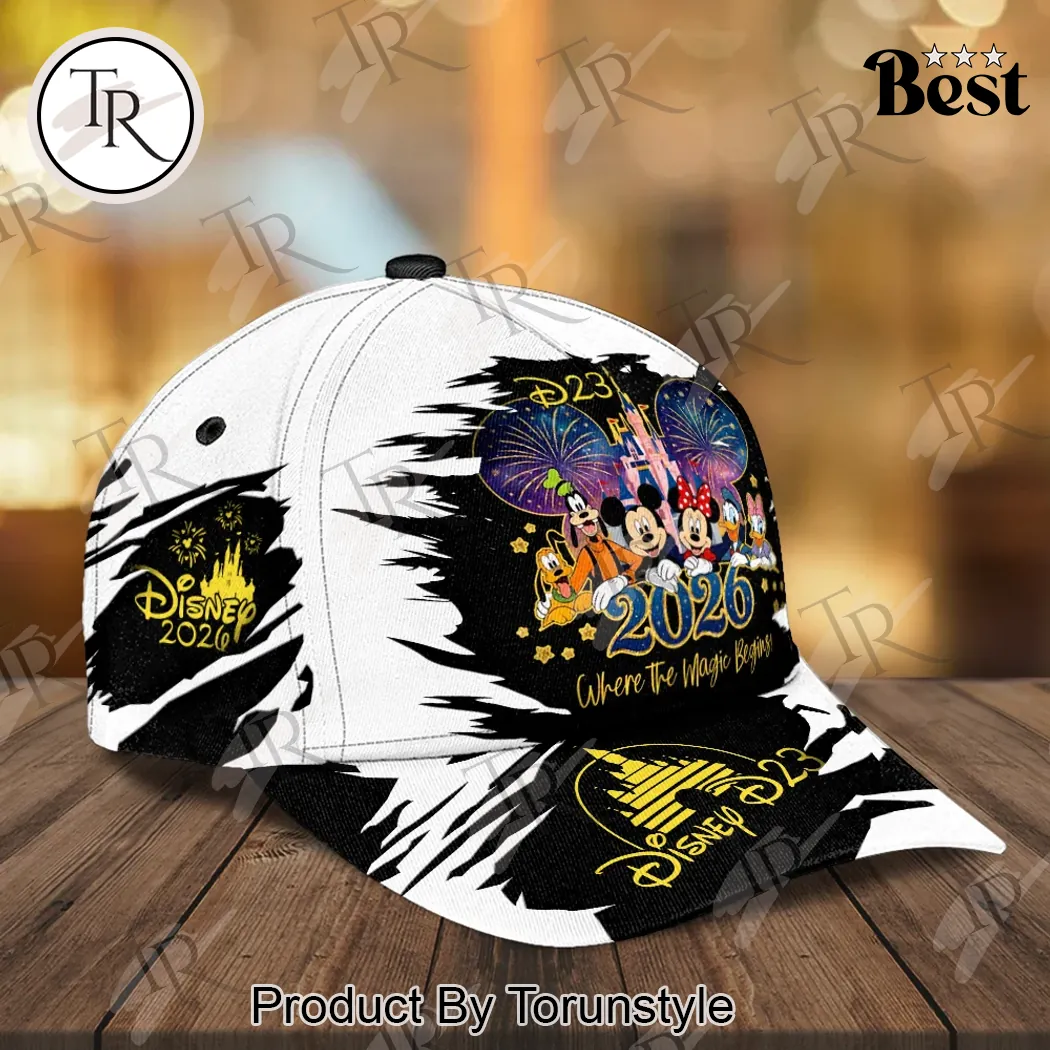 Disney D23 2026 Mickey and Friends Where The Magic Begins Commemorative Baseball Cap Disney D23 2026 Mickey and Friends Where The Magic Begins Commemorative Baseball Cap