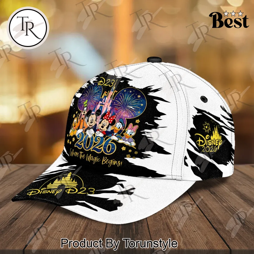 Disney D23 2026 Mickey and Friends Where The Magic Begins Commemorative Baseball Cap Disney D23 2026 Mickey and Friends Where The Magic Begins Commemorative Baseball Cap
