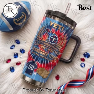 Tennessee Titans 67th Anniversary Commemorative Tie-Dye 40oz Tumbler