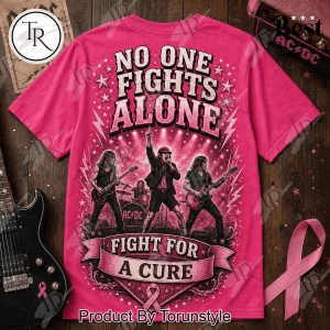 AC/DC Breast Cancer Awareness Rock For Hope Pink Ribbon Graphic T-Shirt