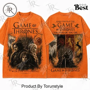 Game of Thrones Winter Is Coming Vintage Acid Wash Graphic T-Shirt