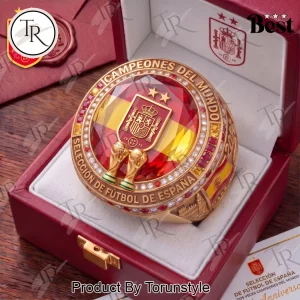Spain National Football Team World Cup Champions Commemorative Gold Plated Championship Ring