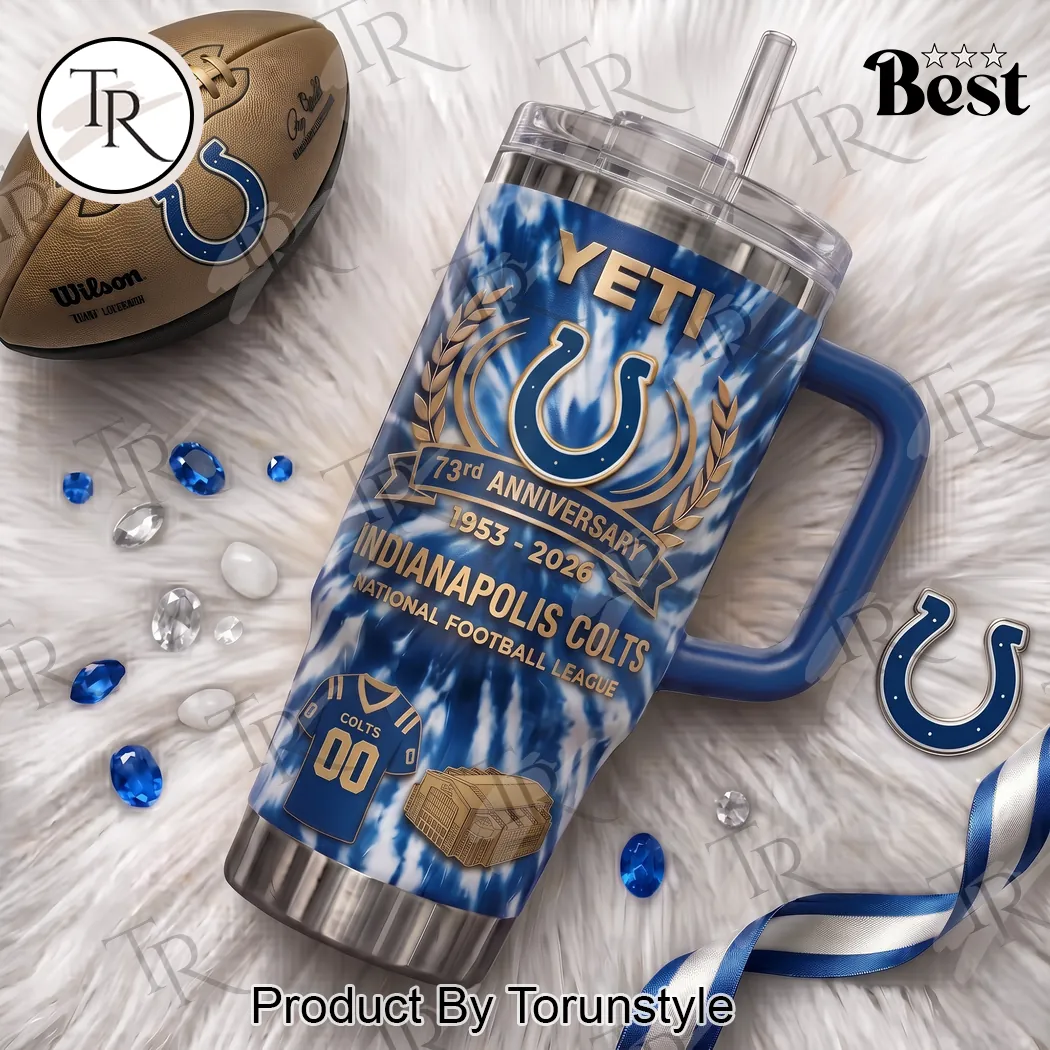 Indianapolis Colts NFL 73rd Anniversary Commemorative Blue Tie Dye 40oz Tumbler Indianapolis Colts NFL 73rd Anniversary Commemorative Blue Tie Dye 40oz Tumbler