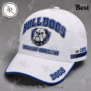 Canterbury-Bankstown Bulldogs NRL Est 1935 Premium 3D Embroidered White Baseball Cap