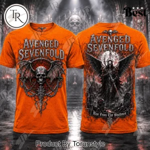 Avenged Sevenfold Gothic Reaper Rise From The Shadows Heavy Metal Band Graphic T-Shirt